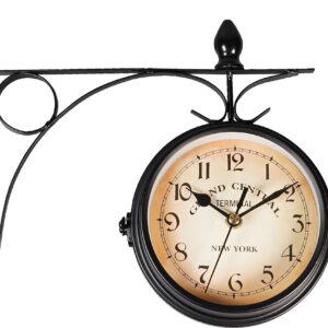 Vintage Double Sided Station Wall Clock