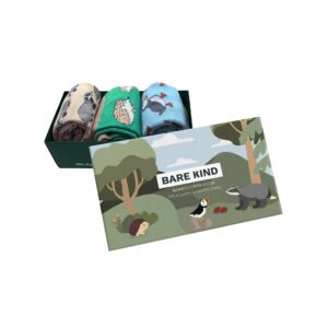 UK Wildlife Bamboo Socks Gift Box of 3 | UK Adult 4-7