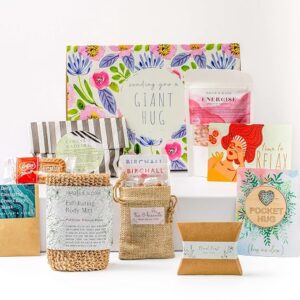 100% Natural, Vegan & Handmade in the UK Pamper Hamper/Gift Box/Bath Set Relaxation Gifts for Women. Perfect Friendship, Birthday or Girlfriend Gift.