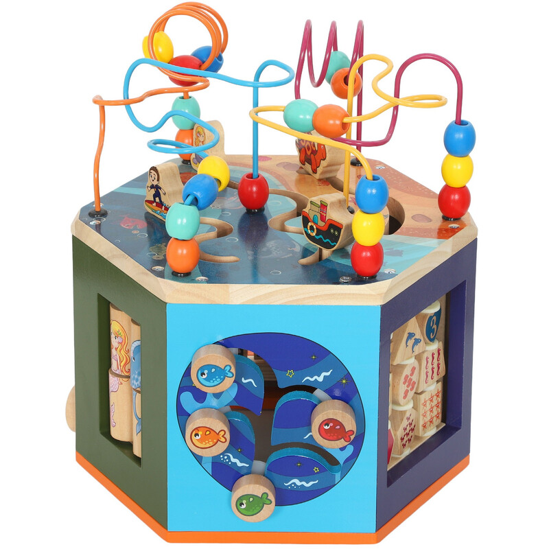 AIYAPLAY Wooden Montessori Activity Cube