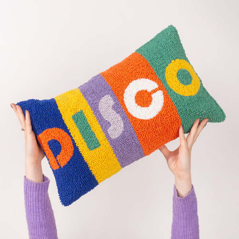 Heya Home Cushion Disco Rectangle Knitted Multicoloured 30x50cm
