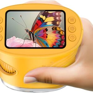 4K Kids' Microscopes, Portable Mini Pocket 1000X Handheld Microscope, Educational Science Stem Toys for Christmas Birthday Gifts Toys for Age 4-6 8-12 Children Students Boys Girls