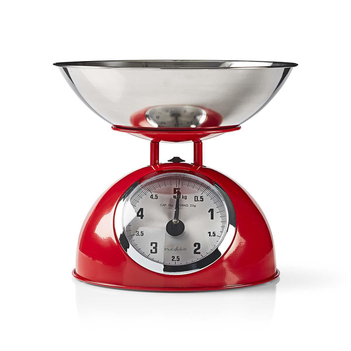 Nedis Red Retro Kitchen Scales