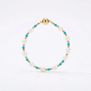 Pearl Turquoise Beaded Bracelet