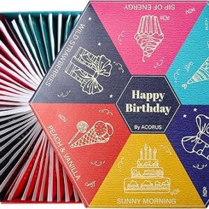 ACORUS | Birthday Gift Tea Set | Natural Fruit and Herbal Tea Gift Set of 6 Flavoured Teas in the Beautiful Tea Box | Thoughtful Birthday Present | Selection Box | 60 Bags | Herbal and Fruit