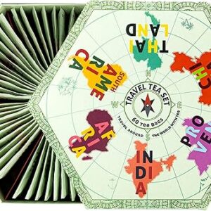 ACORUS | Travel Tea Set - Round-the-world | Tea Gift Set of 6 Flavoured Teas | Trip of Your Dreams with a Selection of Teas You've Never Tasted Before| Selection Box - 60 Bags