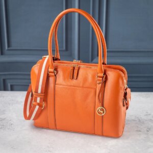 Ashwood Leather Handbag - Orange