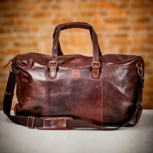 Ashwood Premium Leather Holdall - Vintage Tan