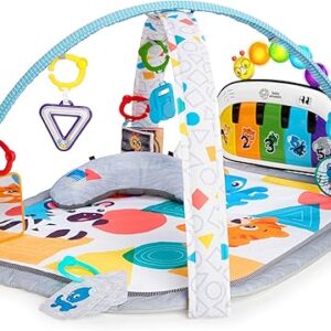 Baby Einstein 4-in-1 Kickin Tunes Play Gym, Tummy Time Baby Play Mat with Kick Piano, Music & Language Discovery, Sensory Toys, Lights & Sounds, for Newborns & Up