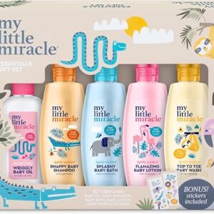 Baby Gift Set | Lotion, Shampoo & Conditioner, Oil, Bath & Top to Toe Wash | Newborn Essentials & Baby Shower Gifts