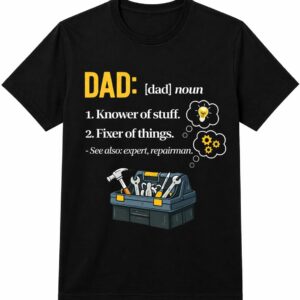 BestaFiesta Fathers Day Funny Dad Gifts for Him T-Shirts for Men UK DIY Enthusiast Know It All Birthday Step Dad Black M L XL