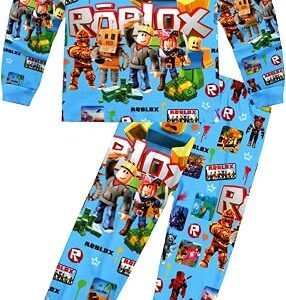 Boys 2 Piece Outfit Clothes Set Shirt and Pants Set Long Sleeve Top and Trousers Home Clothes Playwear for Kids 6-13 Years