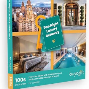 Buyagift 2-Night Luxury Getaway Experience Gift Box for 2 - Over 525 Luxury Breaks With Breakfast Across the UK