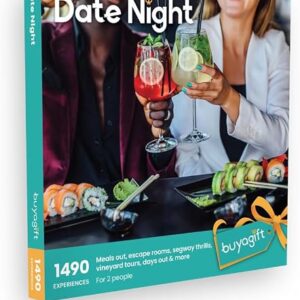 Buyagift Date Night Experience Gift Box for 2 – 1490 Romantic Ideas Across the UK
