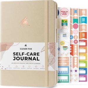 Clever Fox Self-Care Journal – Daily Reflection Notebook – Mental Health & Personal Development Planner, Meditation & Mood Log, A5 (Seashell)