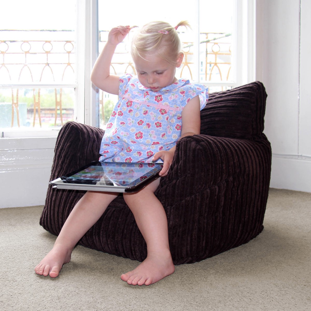 Corduroy Kids Armchair Bean Bag