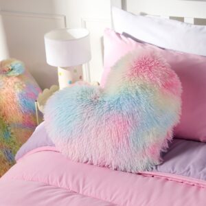 OHS Fluffy Tie Dye Heart Cushion