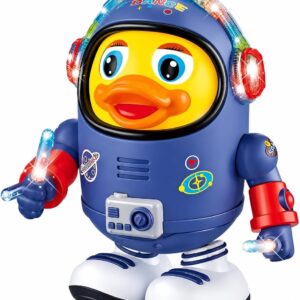Dancing Duck Robot Toy for Kids, Space Duck With Music & Lights, Hand-Eye Coordination, Educational Birthday Gift for 3+ Year (Battery Operated)