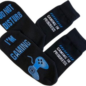 ''Do Not Disturb I'm Gaming" Funny Socks - Great Novelty Gift For Gamers Who Have Everything!