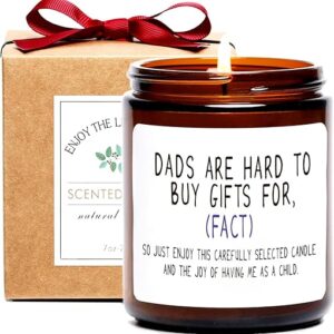 Father's Day Candle Gift for Dad from Daughter Son, Fathers Birthday Scented Candles Gifts for Daddy, Thanksgiving Christmas Presents for Dad Step Father in Law Him Bonus