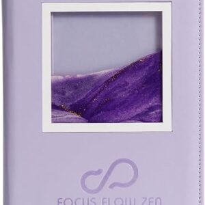 FlowNote - A5 Mindfulness Notebook with Sand Art, Refillable Journal for Stress Relief, Fidget Focus & Creative Writing, Gift for Him, Her, Valentine, Mother's, Father’s Day, Unique Stationery (Lilac)