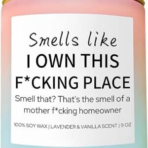 Funny Scented Candle, House Warming Gifts New Home, Housewarming Gift for Women, Men, Couple, New Homeowner - First Apartment Essentials - Closing Presents for Home Buyers - 9 oz (New Home Gifts)