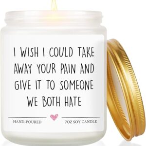 Get Well Soon Gifts for Women Men, Sympathy Gift - Lavender Scented Candle, Thinking of You/Condolence/Cheer Up Gifts for Friend, Sisters, Coworker
