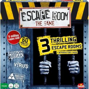 Goliath Games Presents: Escape Room - The Game | 3 Thrilling Escape Rooms in Your Own Home! | Board Games for Adults | For 3-5 Players | Ages 16+ | Styles May Vary