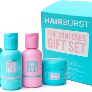 HAIR BURST Travel Gift Set - Mini Shampoo & Conditioner Set, Nourishing Mask and Volumising Elixir for Longer, Stronger and Healthier Hair Perfect for Travelling and Gifting