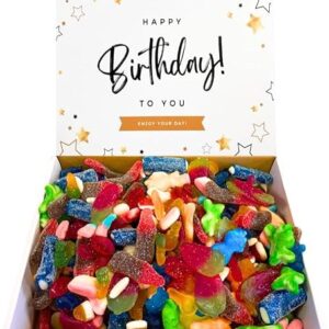 Happy Birthday Pick and Mix Sweets Gift Box – Sweet Hamper, Assorted Candy Selection, Treat Box (1kg) – Sweetie Tooth
