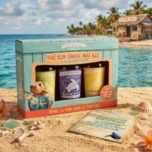 Hawksbill Rum Miniature Gift Set | 3 x Caribbean Rum Miniatures (5cl) | Includes Turtle Adoption Certificate | Unique Tasting Gift