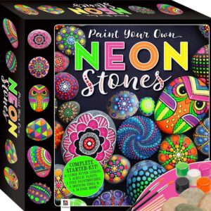 Hinkler Paint Your Own Neon Stones Rock Painting Kit |Creative Kids Arts and Crafts | Art Projects Kits for Adults | Painting Sets