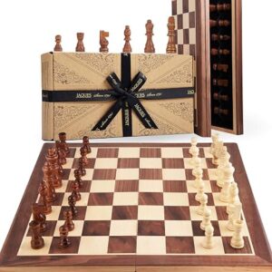 Jaques of London Wooden Chess Set | Folding Chess Board & Pieces | 11" Chess Set for Adults & Kids | Luxury Traditional Chess Gift | Since 1795