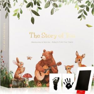 Keepsake Baby Memory Book for Boys and Girls: Baby Gift & First Year Memory Book - Record Every Milestone from Birth to Age 5 - a Beautiful Scrapbook or Photo Album