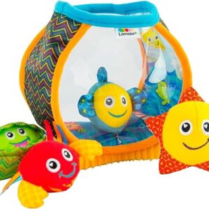 Lamaze My First Fishbowl Sensory Play for Babies, Educational and Interactive Soft Cuddly Toy, Gift for New Parents, Suitable for Babies Boys and Girls from 6 Months+