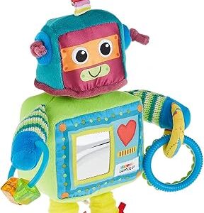 LAMAZE Rusty the Robot, Clip on Pram and Pushchair Newborn Baby Toy, Sensory Toy for Babies Boys and Girls from 0 to 6 Months