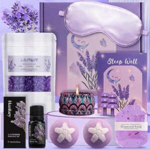 Lavender Pamper Gift Set for Women - Luxury Relaxation Spa Hamper for Her, Unique Birthday Gifts, Self Care Box with Essential Oils, Ideal for Mum, Sister, Mother's Day & Get Well Soon