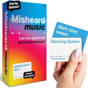 Lucky Egg Misheard Music Game – Guess the Song or Artist w/ 500 Lyrical Nonsense Cards – Hilarious Family Games for Kids and Adults – Play in Teams – Fun Music Games for Karaoke & Party Entertainment