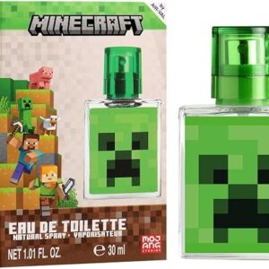 Minecraft Children Eau de Toilette Natural Perfume Spray | Vegan, Cruelty-Free, Dermatologically Tested EDT Spray for Kids & Teens | Stain-Free Perfume | Safe Daily Fragrance Gift, 30ml
