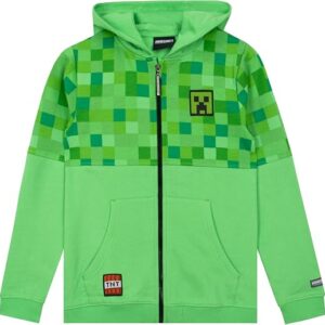 Minecraft Hoodie | Creeper Boys’ Hoodies | Zip Up Gaming Hoody for Kids | Children’s Gamer Clothes