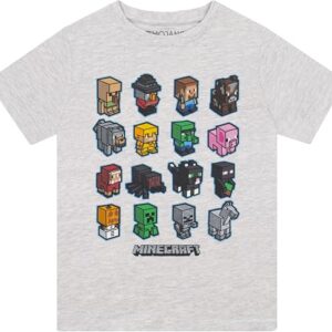 Minecraft Mini Mobs T-Shirt, Kids, 3-15 Years, Black, Official Merchandise