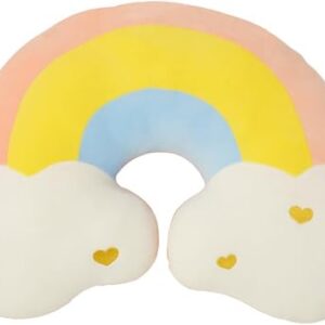 NatureMan Moon Rainbow Cloud Pillow Cushion, Soft Plush Cloud Shaped Pillow Stuffed Rainbow and Moon Nursery Decor,Bedside Sofa Sleeping Plush, Kids Cute Candy Color Cushion (Rainbow)