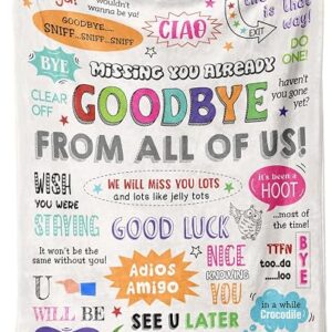 New Job/Leaving Gifts for Colleagues Women, Funny Goodbye Farewell Blanket, Retirement Gifts for Women/Men, Goodbye Gift for Colleagues, Friends, Teachers, 100% Polyester 50"x60" Graduation Present