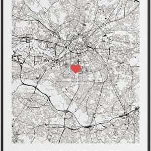 Our First Date Map Print - Romantic Anniversary Gift For Him or Her - Personalised & Unique Valentine's Day Gift