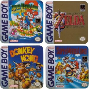 Out of the Blue KG Gameboy Classic Coaster Collection Nintendo Coasters 4-Piece Coaster Set Player Gift Retro 100 x 100 x 4 mm