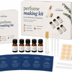 Perfume Making Kit by OurHands – Create Your Own Signature Perfume with 5 Premium Fragrance Oils, Perfumer’s Alcohol and Reusable Glass Atomiser