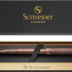 Scriveiner Copper Rollerball Pen - Stunning Luxury Pen, Schmidt Ink Refill, Best Roller Ball Gift Set for Men & Women, Professional, Executive Office, Nice Pens