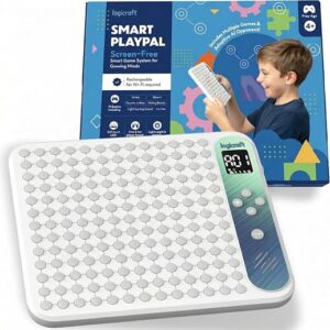 Smart Playpal 17-in-1 Screen-free Electronic Handheld Game for Ages 4+ | Smart AI Opponent, 1–2 Players, 169 Touch Lights | USB‑C Rechargeable | Travel Game for Kids and Adults