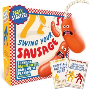 Swing Your Sausage - Fun Adult Party Games for Groups - Board Games for Adults and Kids - Indoor or Garden Games for Family Gatherings and Birthdays - Festival, Christmas, and Family Game Night