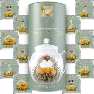 Teabloom Flowering Teas - 12 Blooming Teas in Beautiful Gift Canister